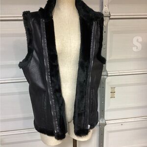 Jaclyn Smith Black Faux Fur Vest